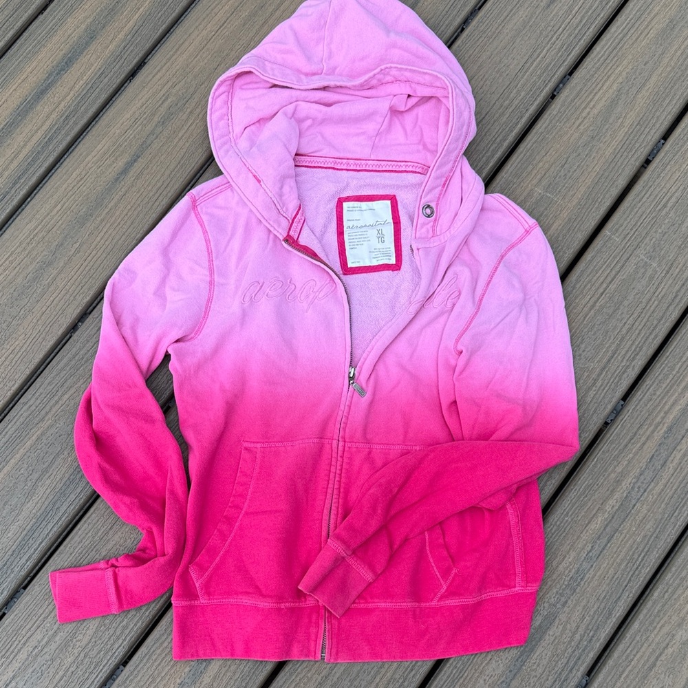 VINTAGE Aeropostale Pink Gradient Hoodie